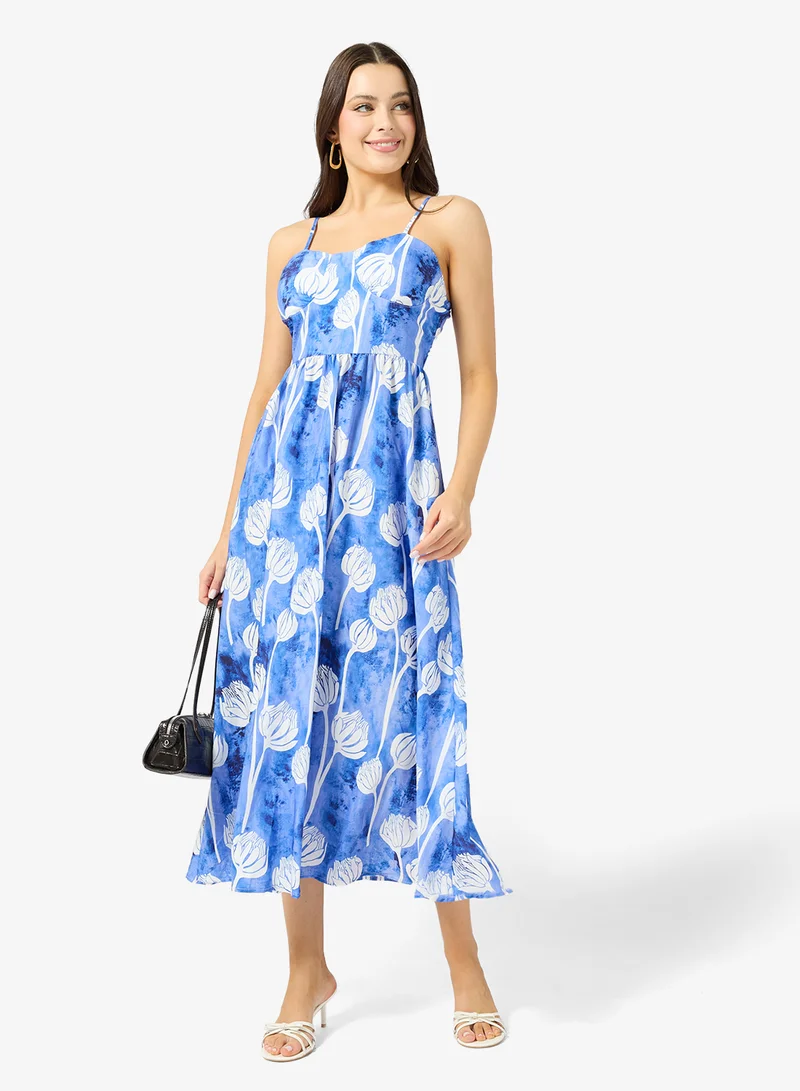 Ginger Strappy Corset Bodice Floral Sundress